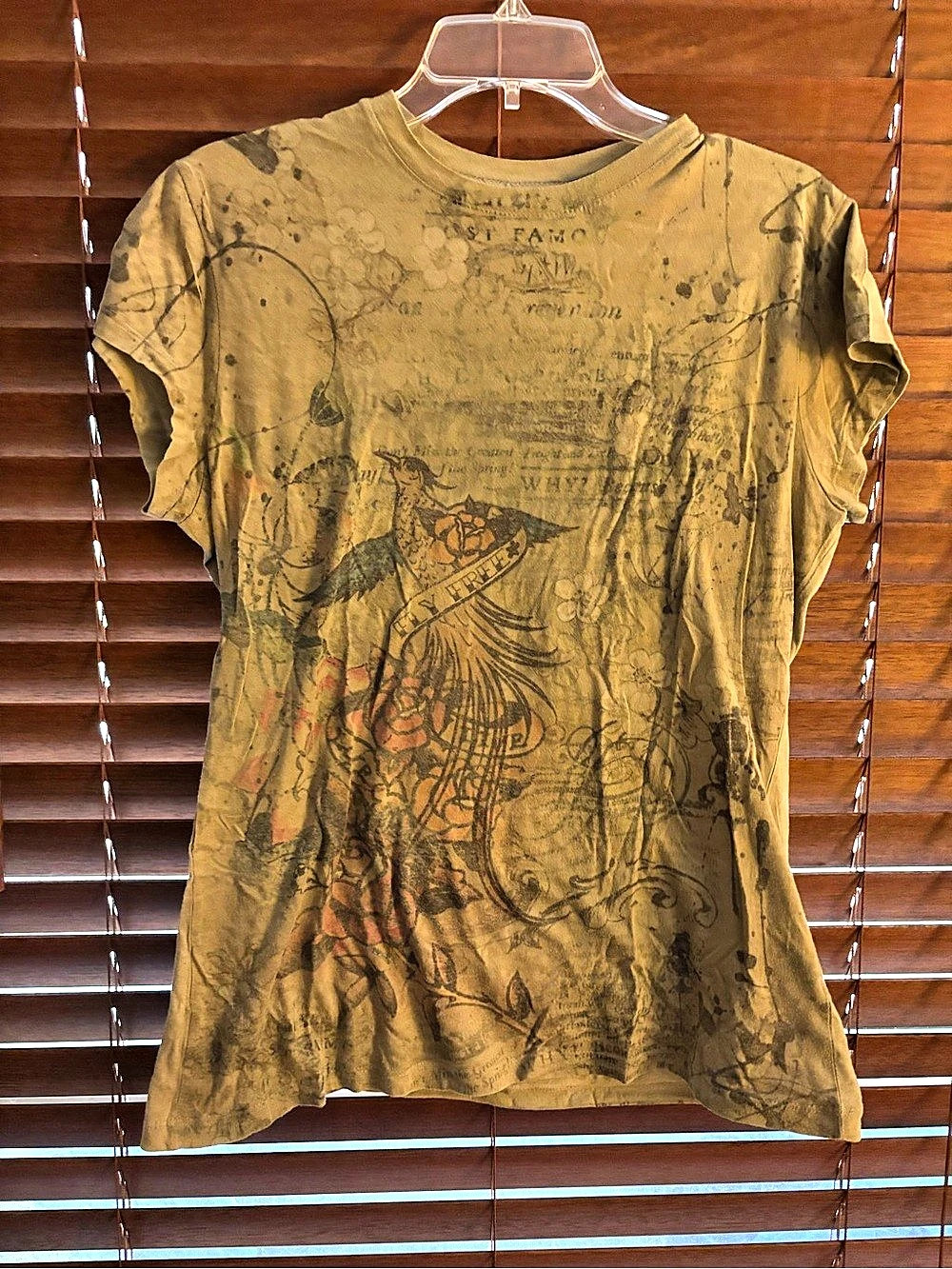Vintage Graphic Short Sleeve Tee XXL Green